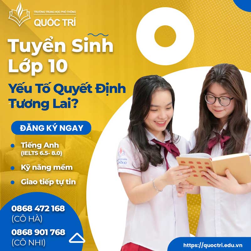 Tuyển sinh THPT Quốc Trí năm học mới